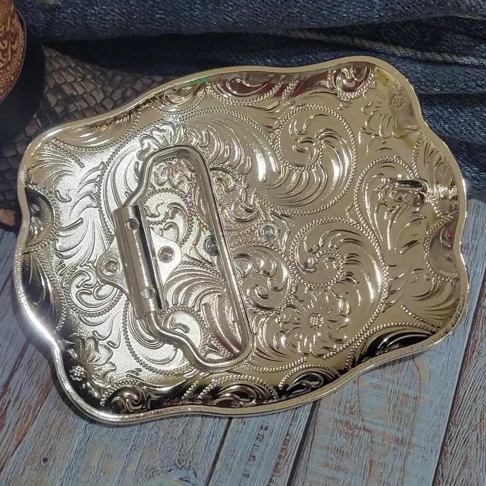 Four aces western belt buckle